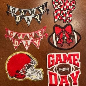 NEW Game Day & Football Embroidered Patches Set